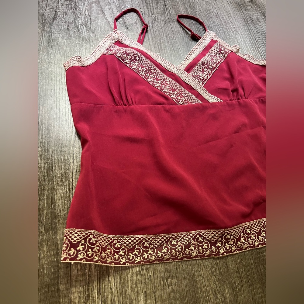 Red Embroidered Top - Picture 2 of 6